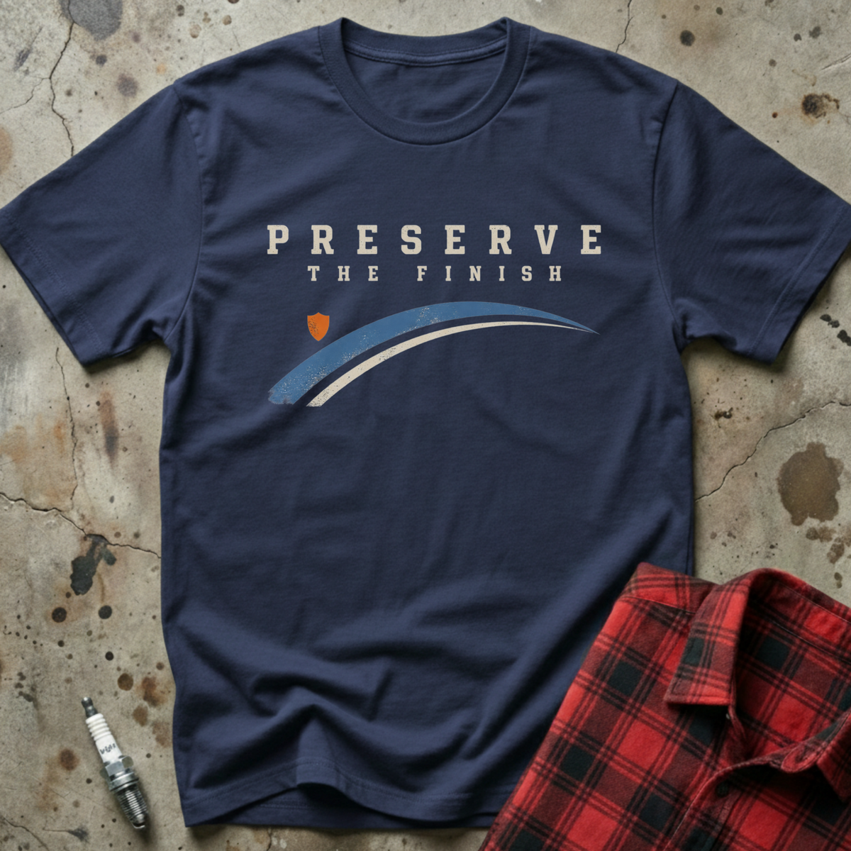 Preserve The Finish T-Shirt - Navy