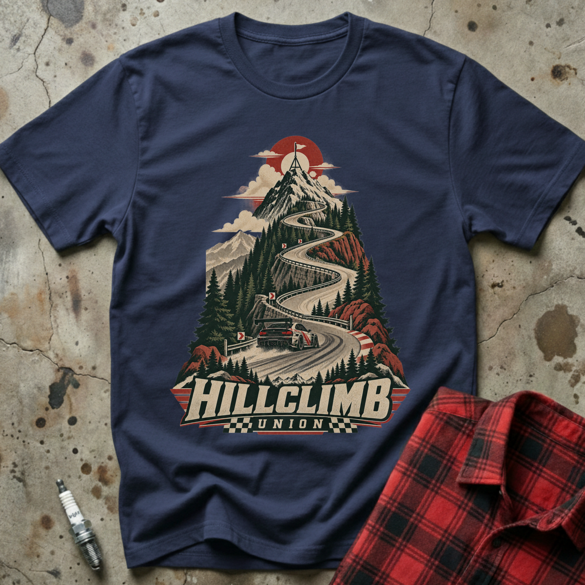 Hillclimb Union T Shirt - Navy