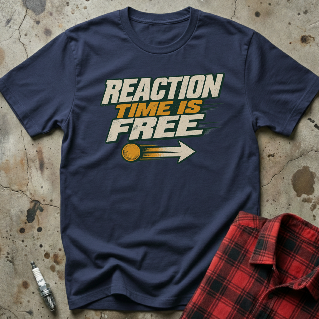 Reaction Time Free T-Shirt - Navy