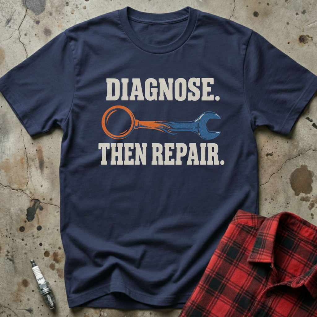 Diagnose Then Repair T-Shirt - Navy