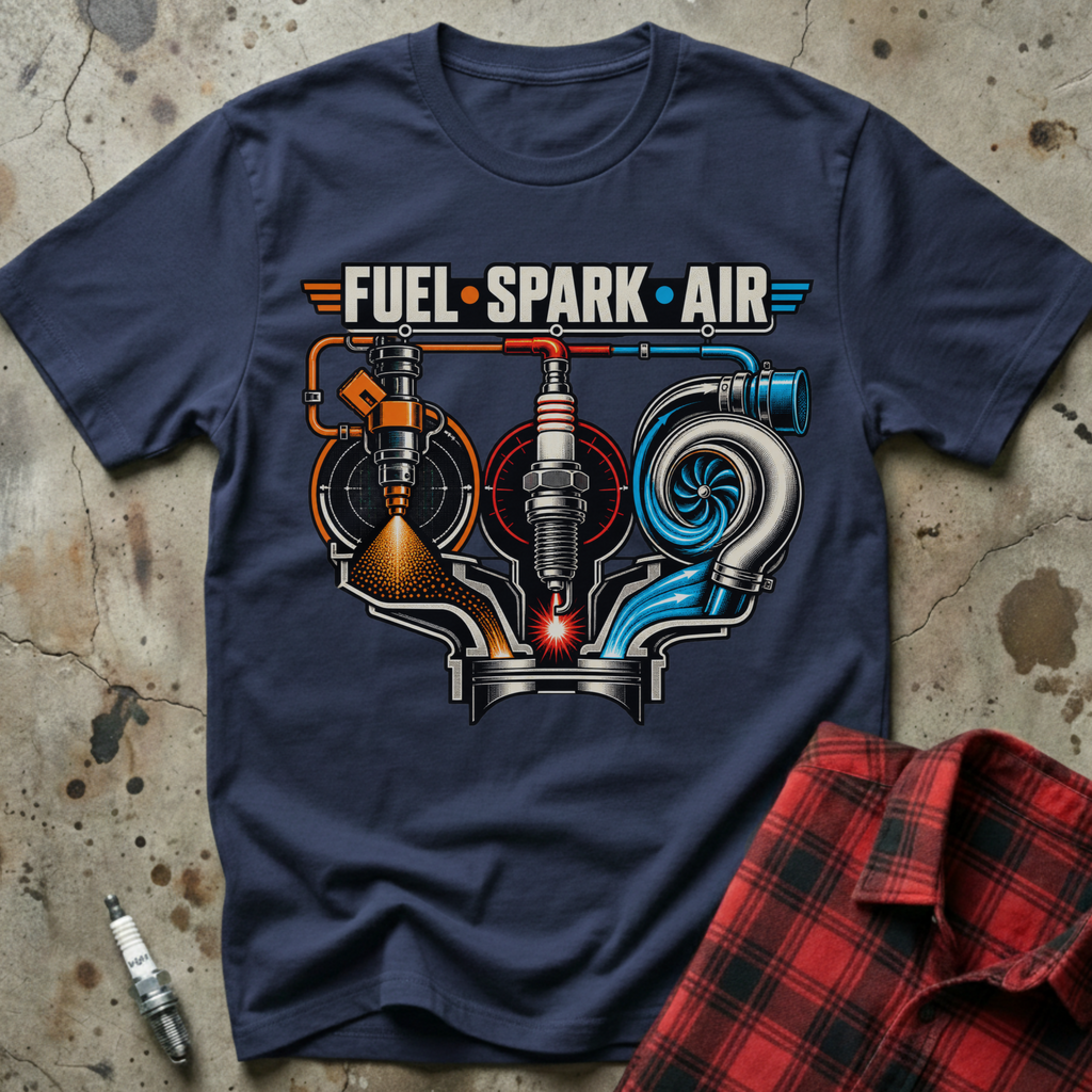 Fuel Spark Air T Shirt - Navy