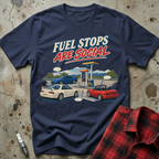 Fuel Stops Social T-Shirt - Navy