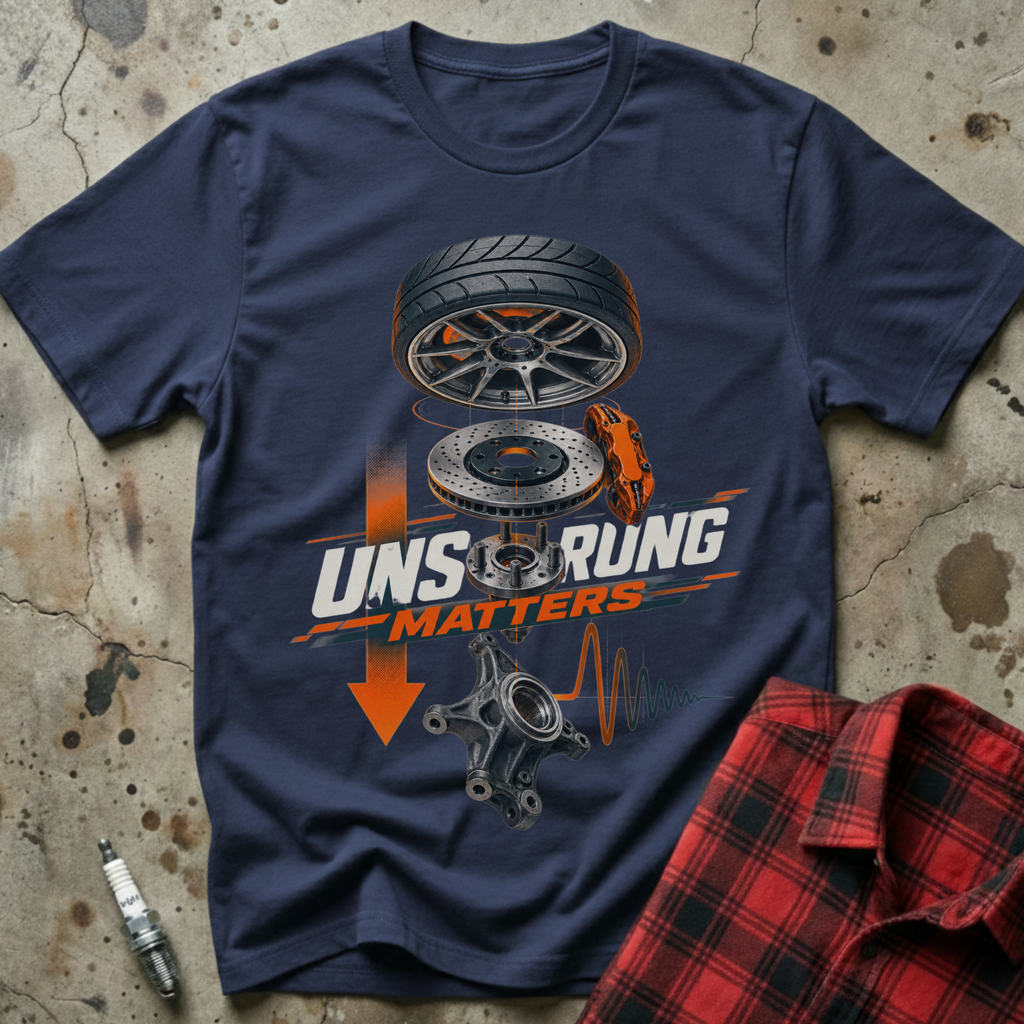 Unsprung Weight Matters T-Shirt - Navy