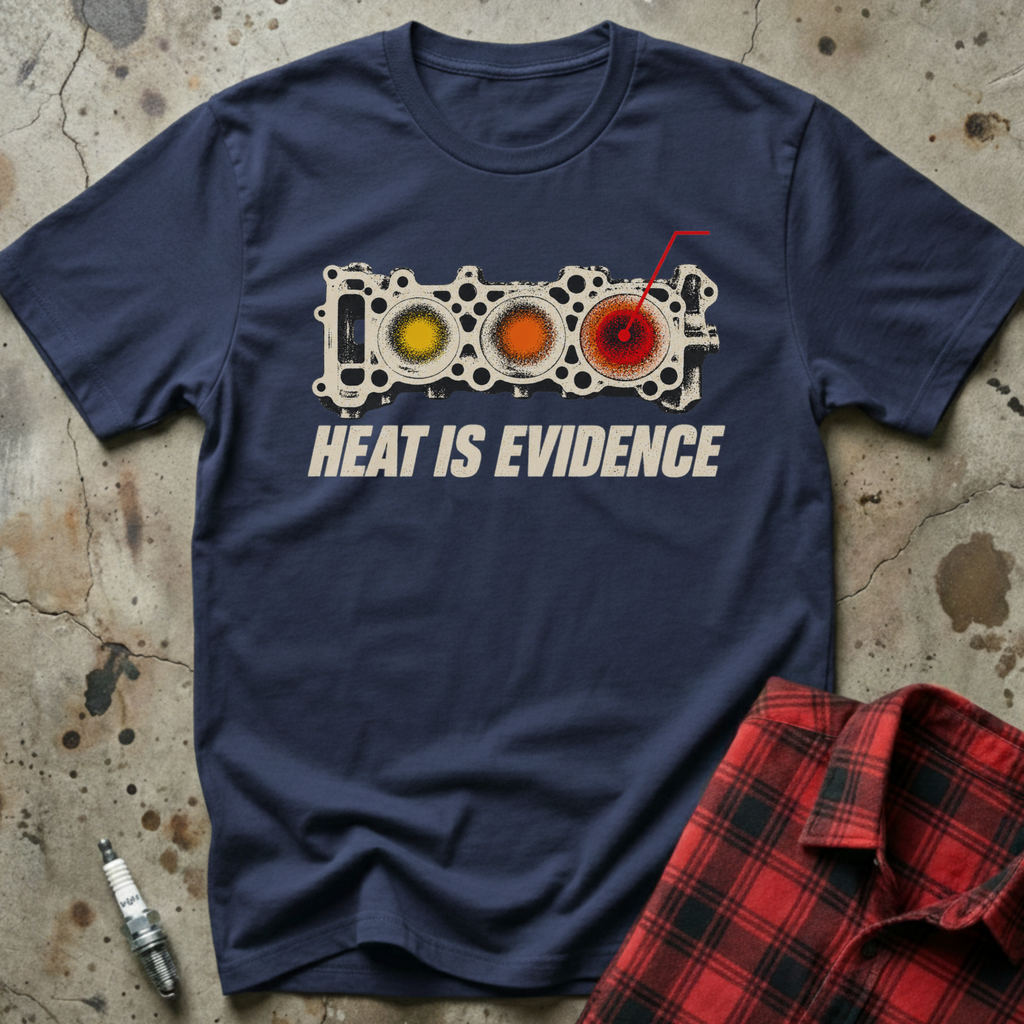 Heat Is Evidence T-Shirt - Navy