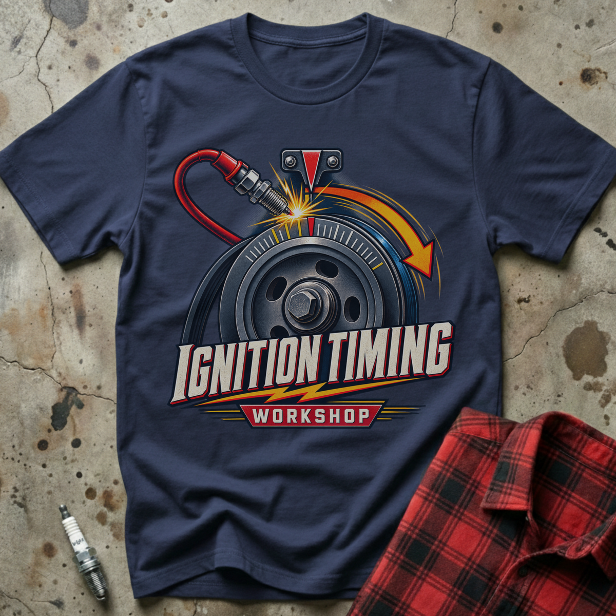 Ignition Timing Workshop T-Shirt - Navy