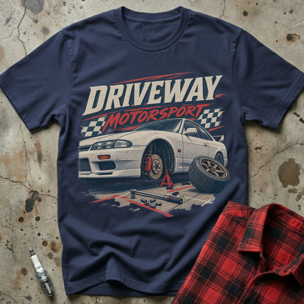 Driveway Motorsport T Shirt - Navy