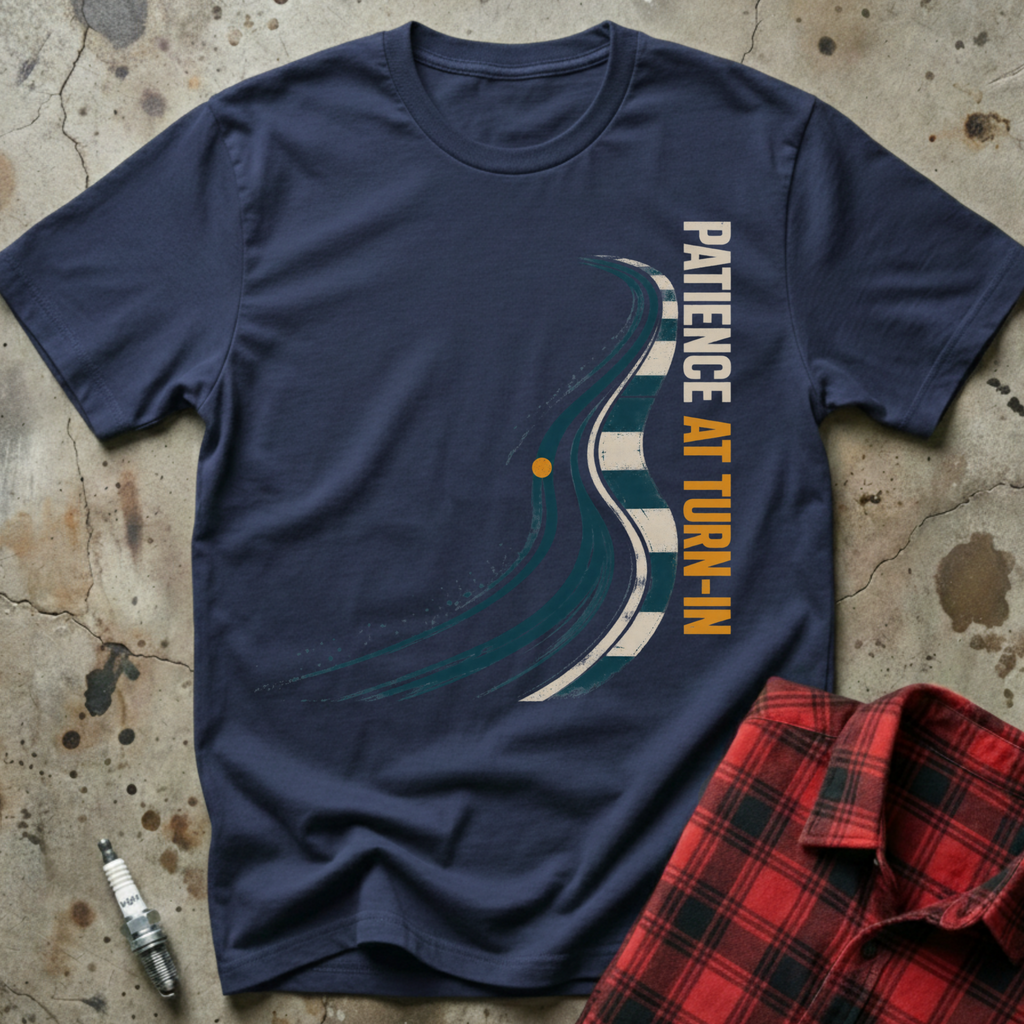 Patience At Turnin T-Shirt - Navy