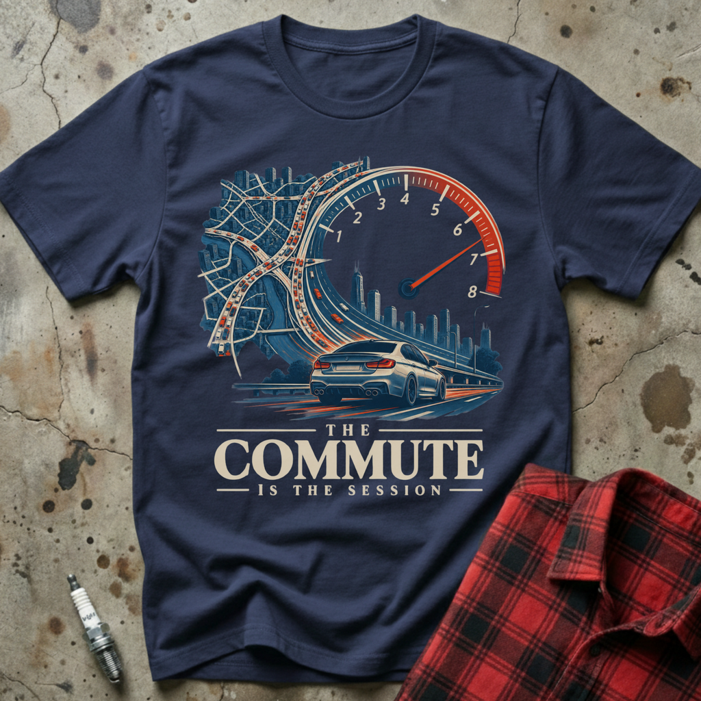 Commute Session T Shirt - Navy