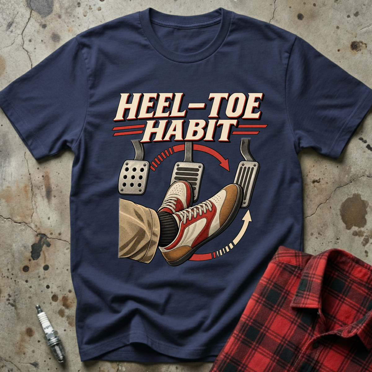 Heel Toe Habit T Shirt - Navy