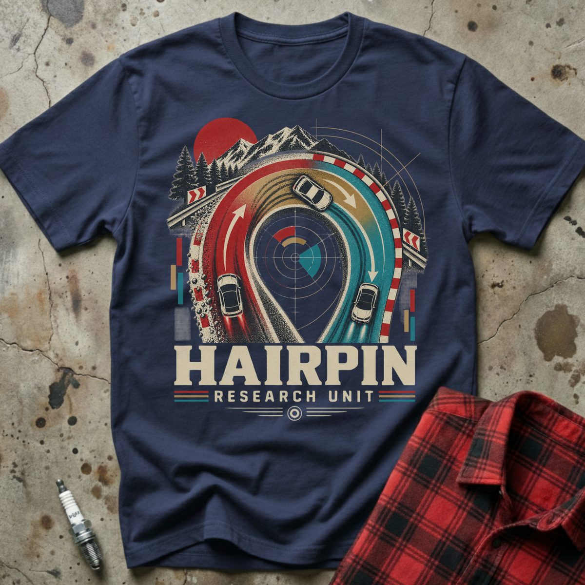 Hairpin Research Unit T-Shirt - Navy