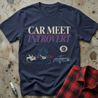 Car Meet Introvert T Shirt - Navy