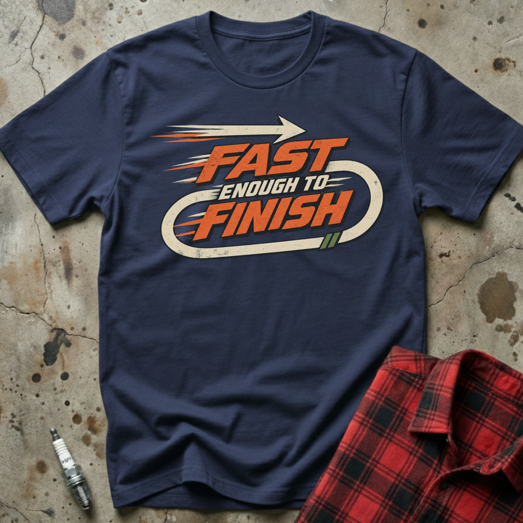 Fast Enough Finish T-Shirt - Navy