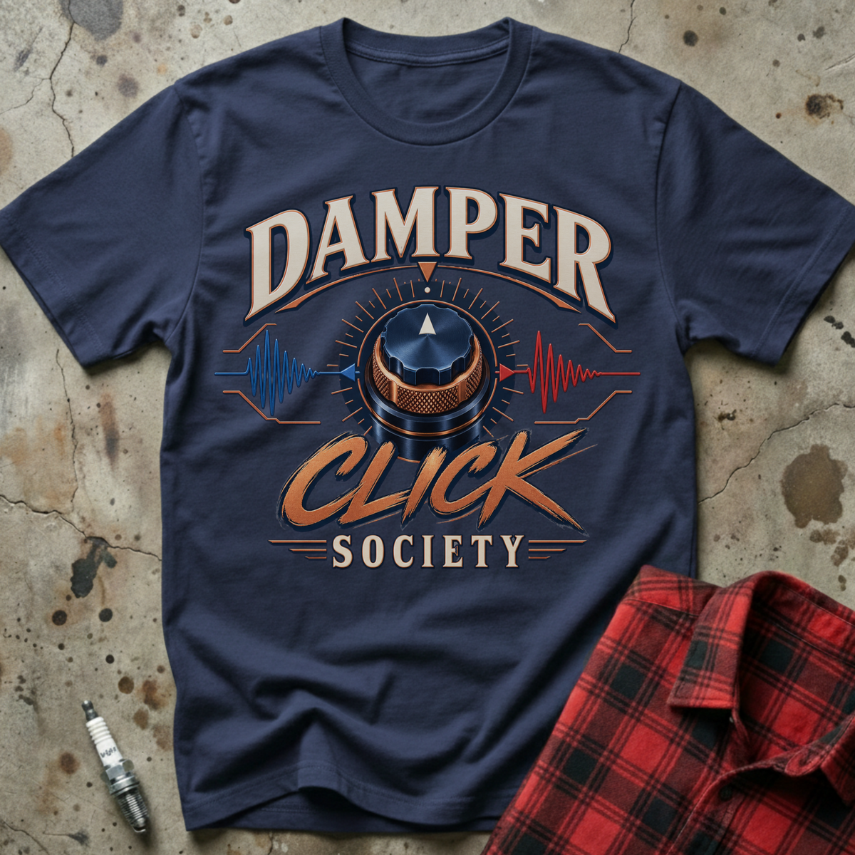 Damper Click Society T-Shirt - Navy