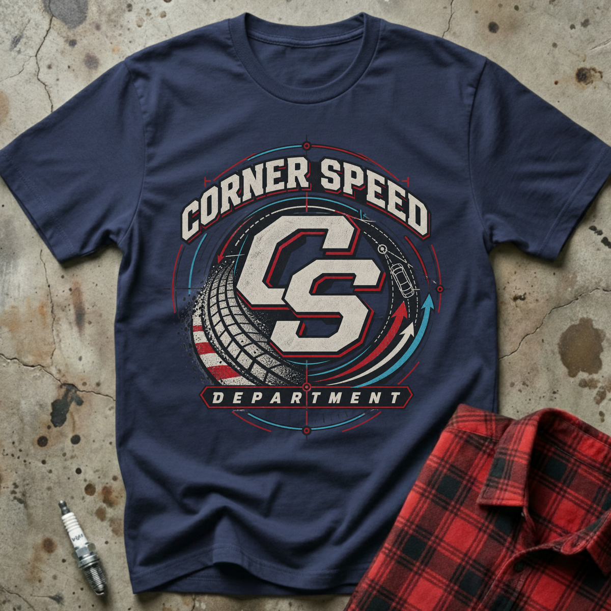 Corner Speed Department T Shirt - Navy