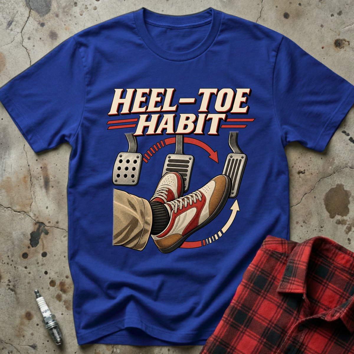 Heel Toe Habit T Shirt - Royal