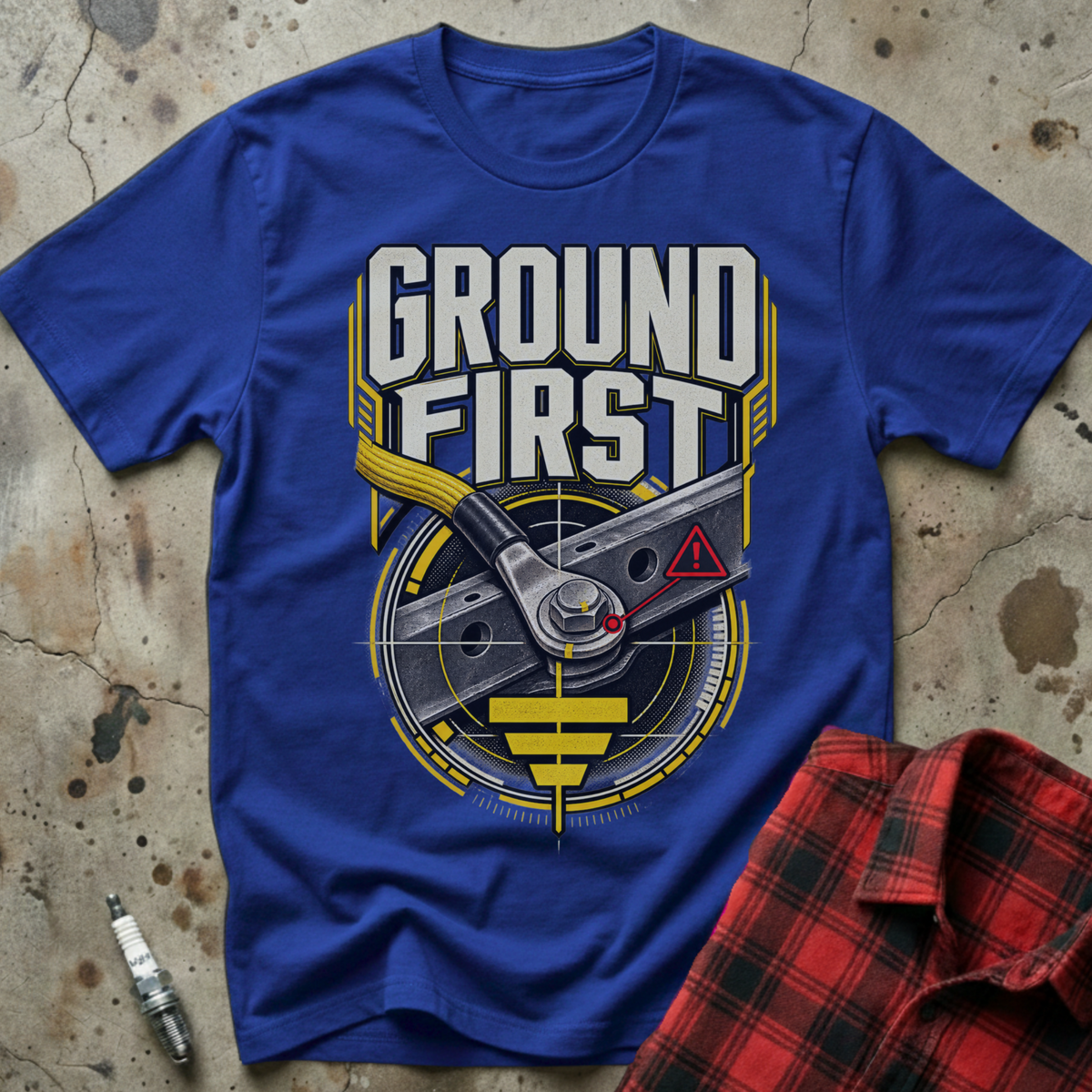 Ground First T Shirt - Royal