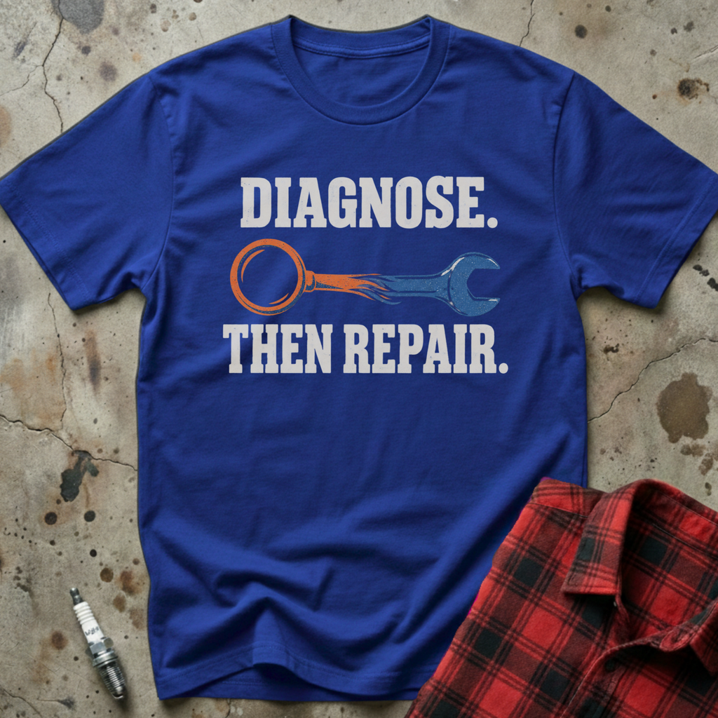 Diagnose Then Repair T-Shirt - Royal