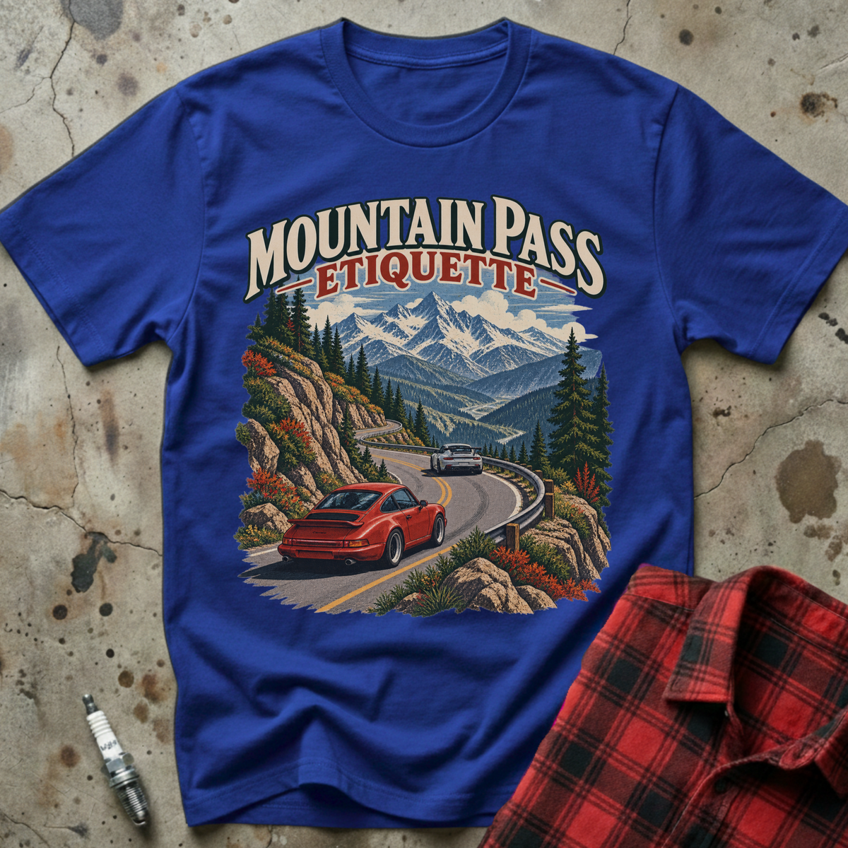 Mountain Pass Etiquette T-Shirt - Royal