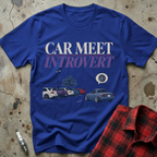 Car Meet Introvert T Shirt - Royal