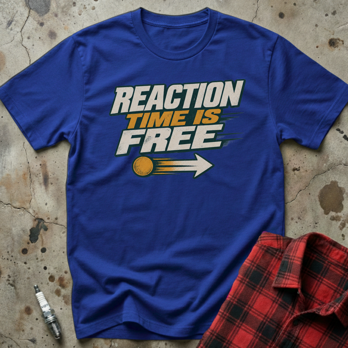 Reaction Time Free T-Shirt - Royal