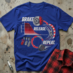 Brake Release Repeat T Shirt - Royal