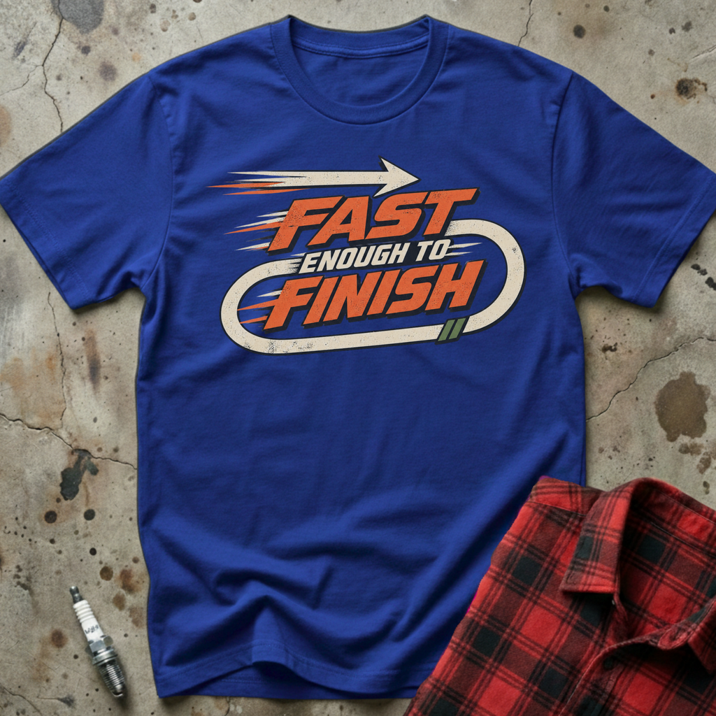 Fast Enough Finish T-Shirt - Royal