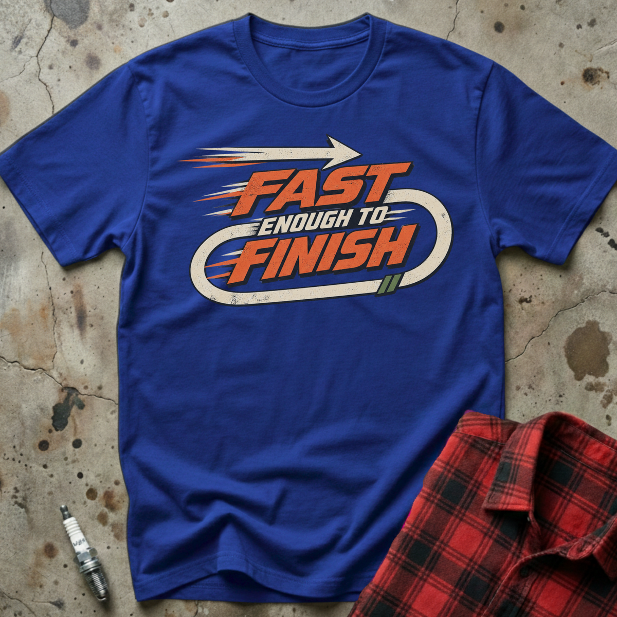 Fast Enough Finish T-Shirt - Royal