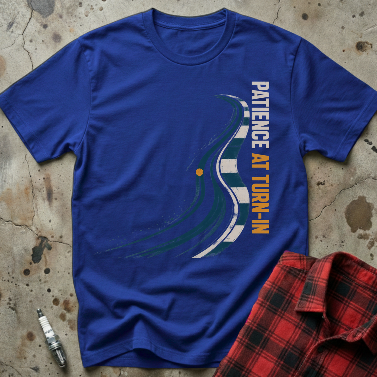 Patience At Turnin T-Shirt - Royal