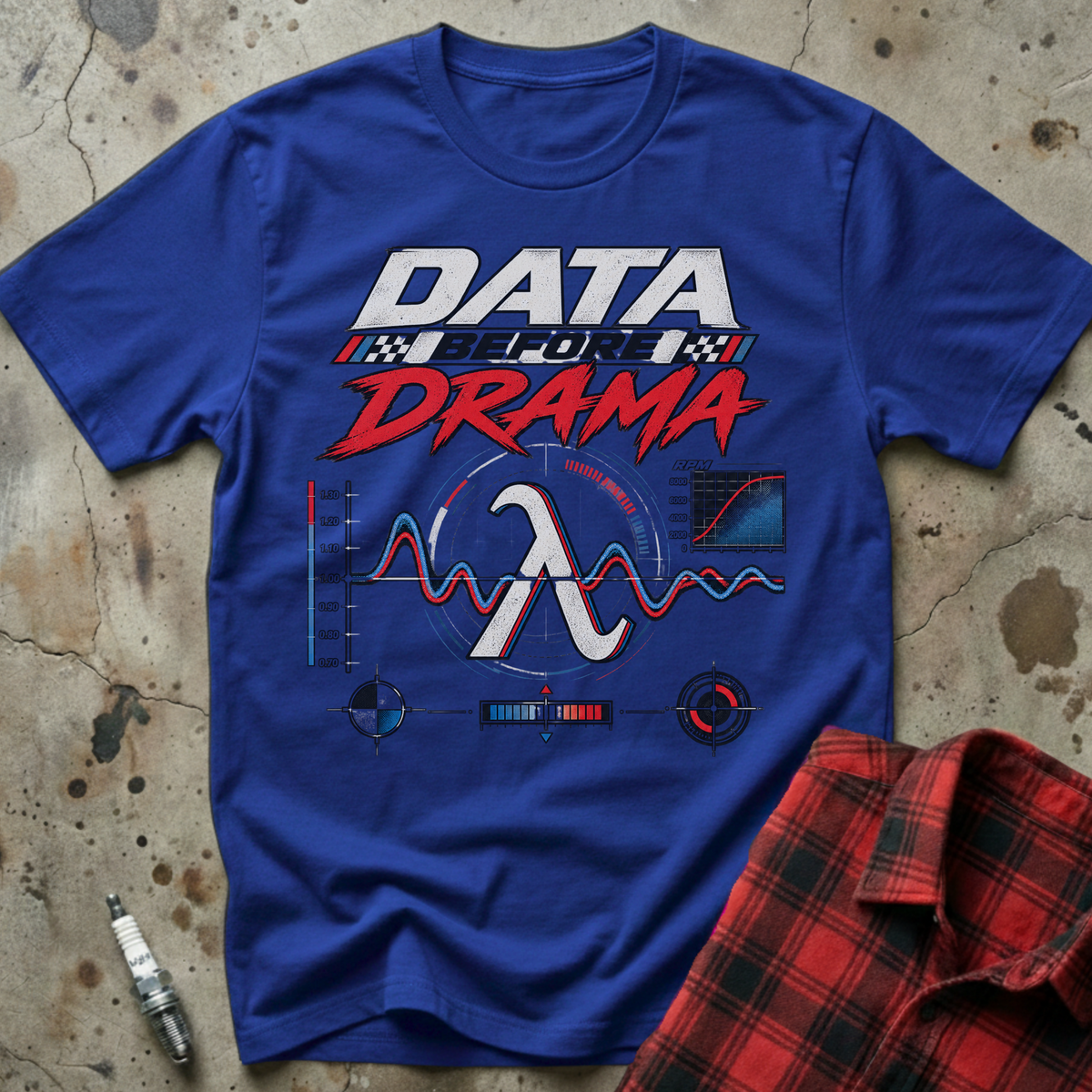 Data Before Drama T Shirt - Royal