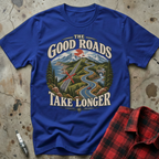 Good Roads Longer T-Shirt - Royal
