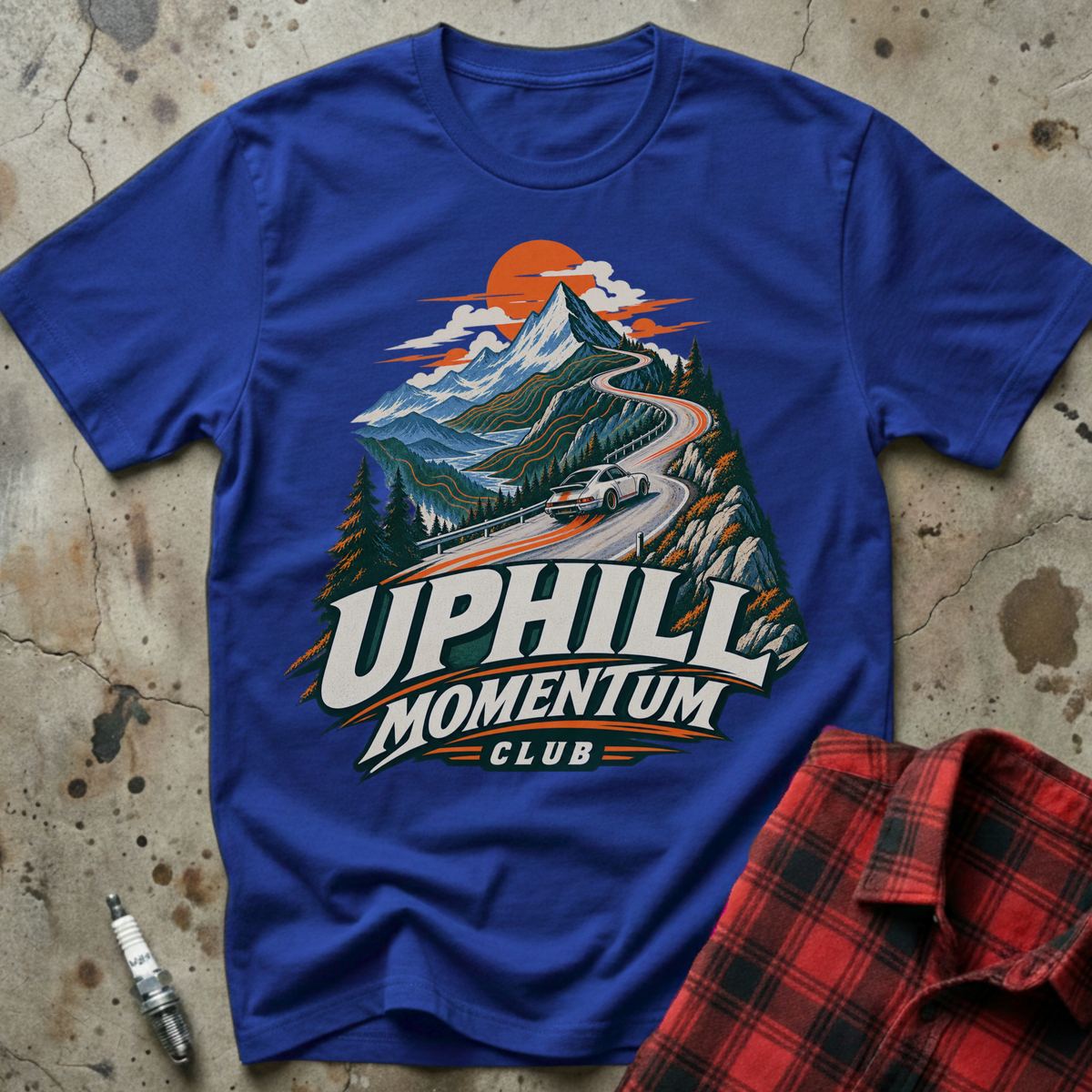 Uphill Momentum Club T-Shirt - Royal