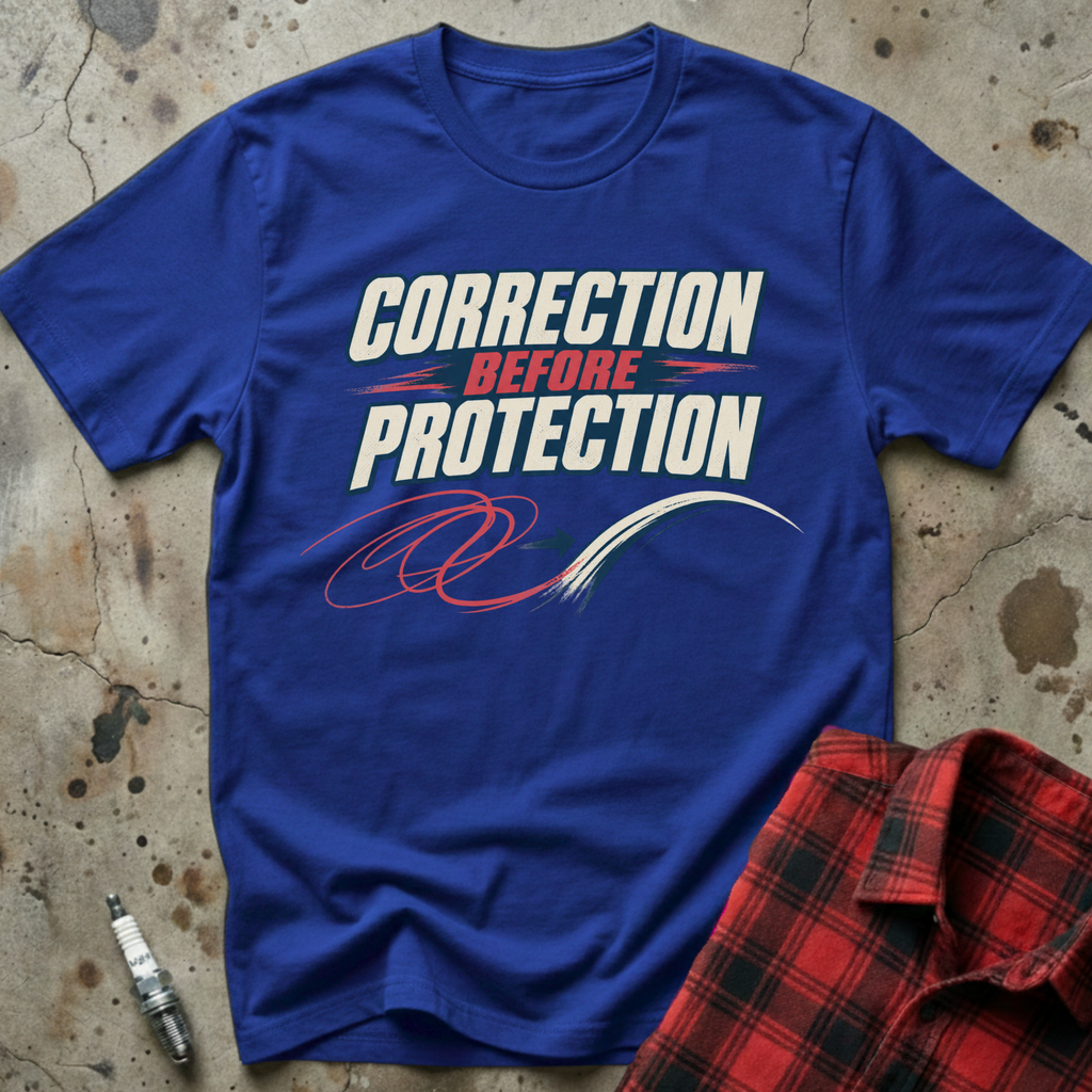 Correction Before Protection T-Shirt - Royal