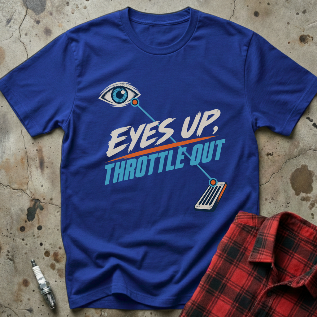 Eyes Up Throttle T-Shirt - Royal