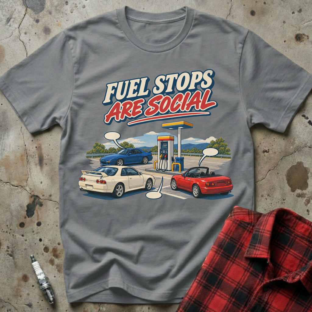 Fuel Stops Social T-Shirt - Sport Grey