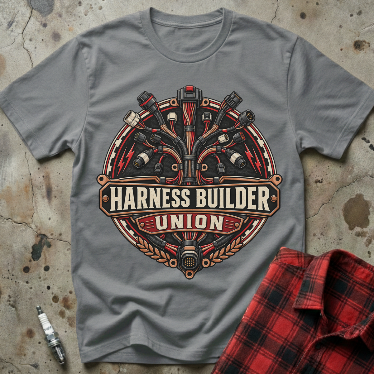 Harness Builder Union T Shirt - Sport Grey