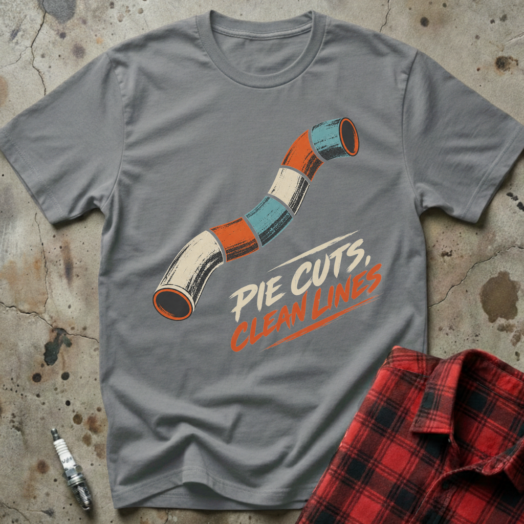 Pie Cuts Lines T-Shirt - Sport Grey
