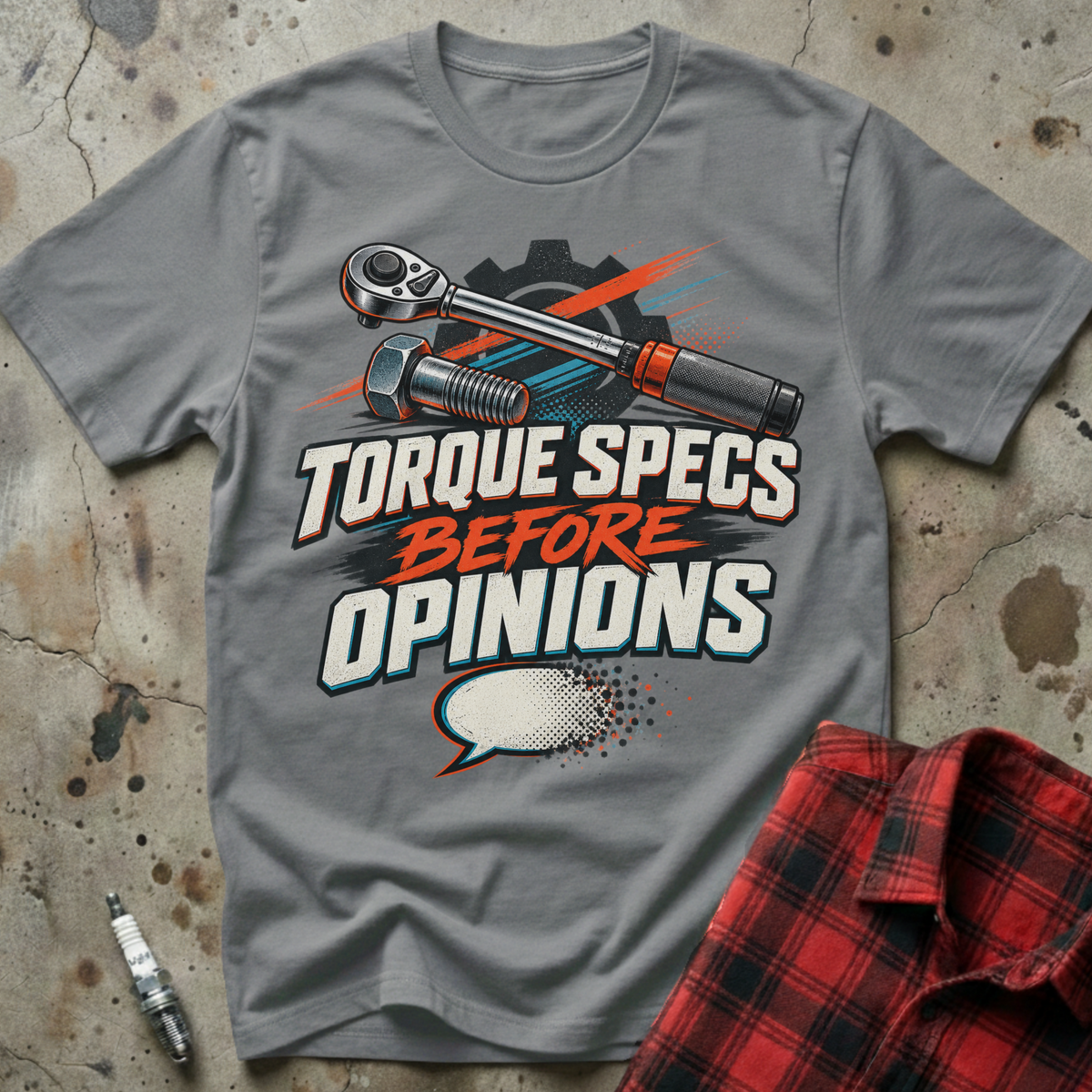 Torque Specs Opinions T-Shirt - Sport Grey