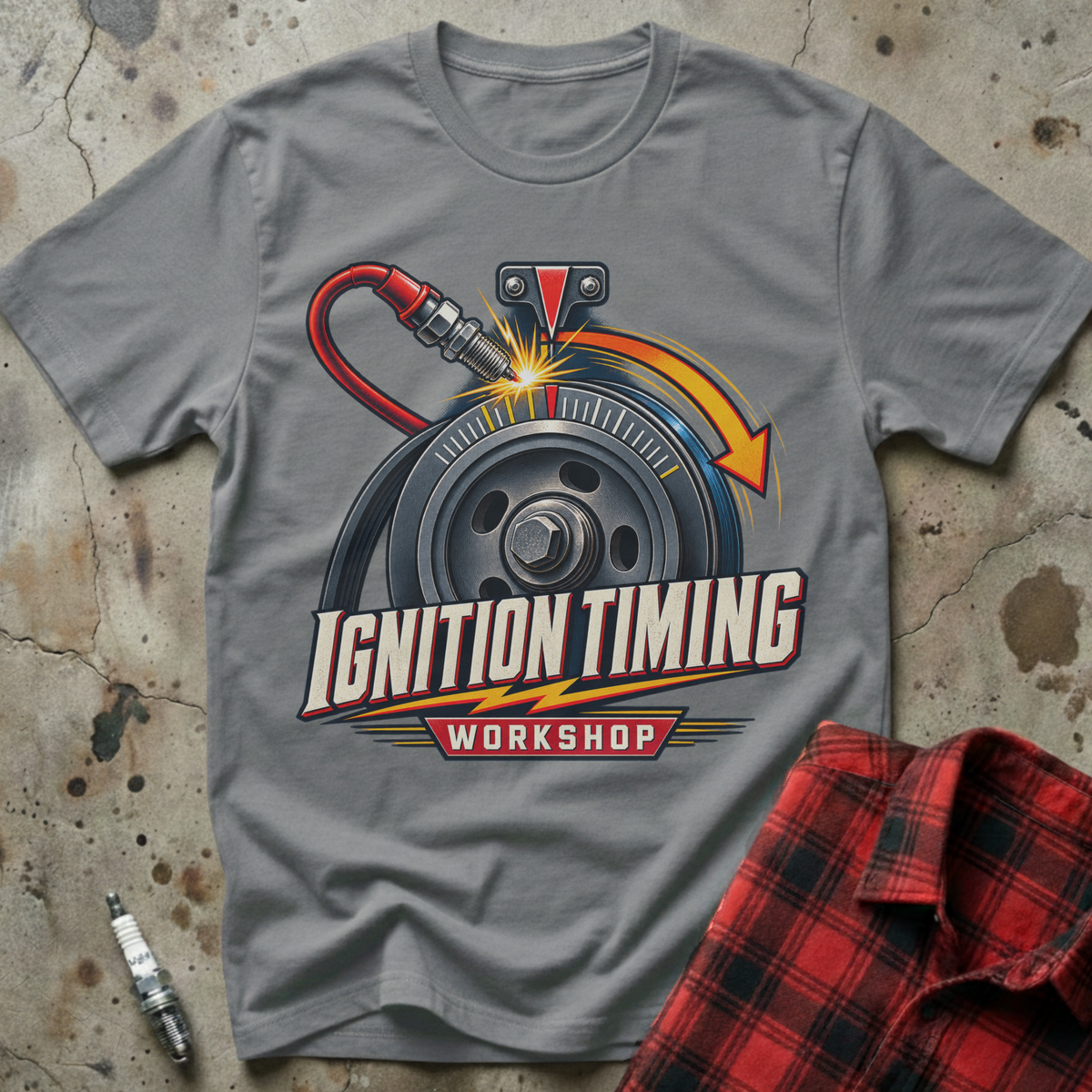 Ignition Timing Workshop T-Shirt - Sport Grey