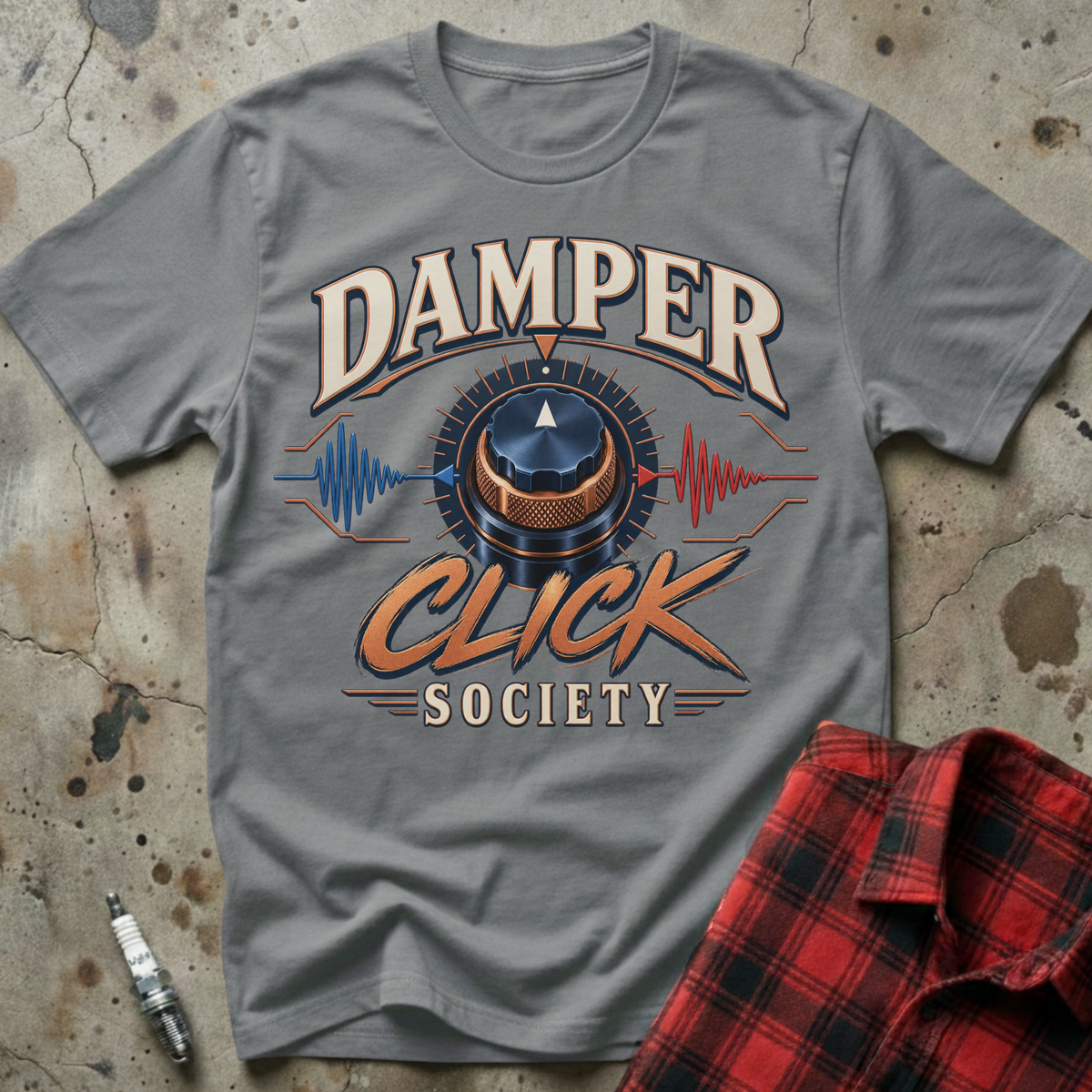 Damper Click Society T-Shirt - Sport Grey