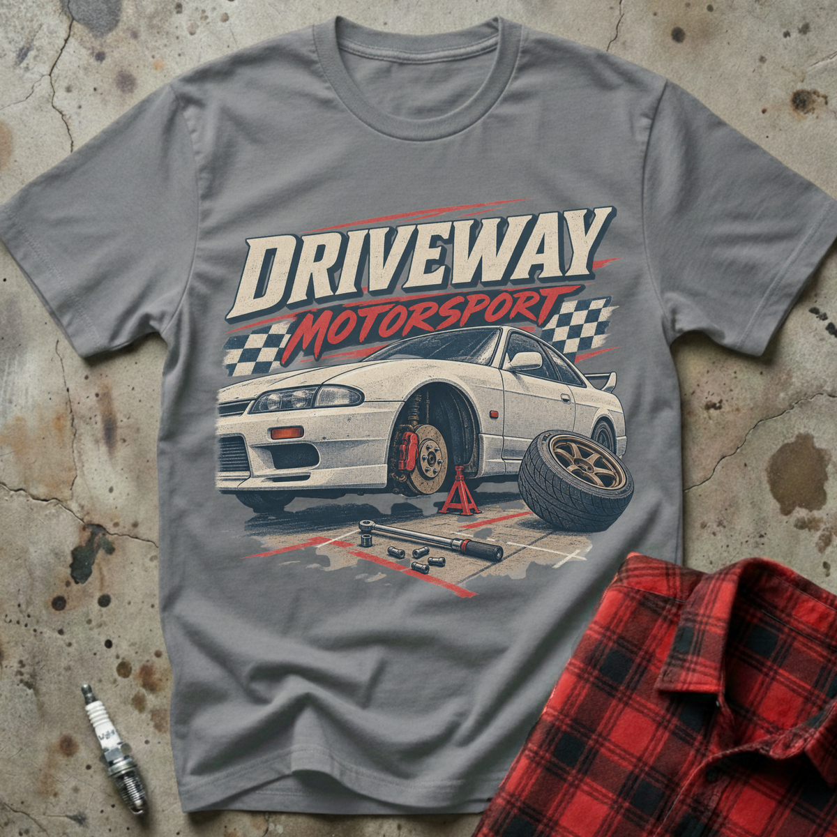 Driveway Motorsport T Shirt - Sport Grey