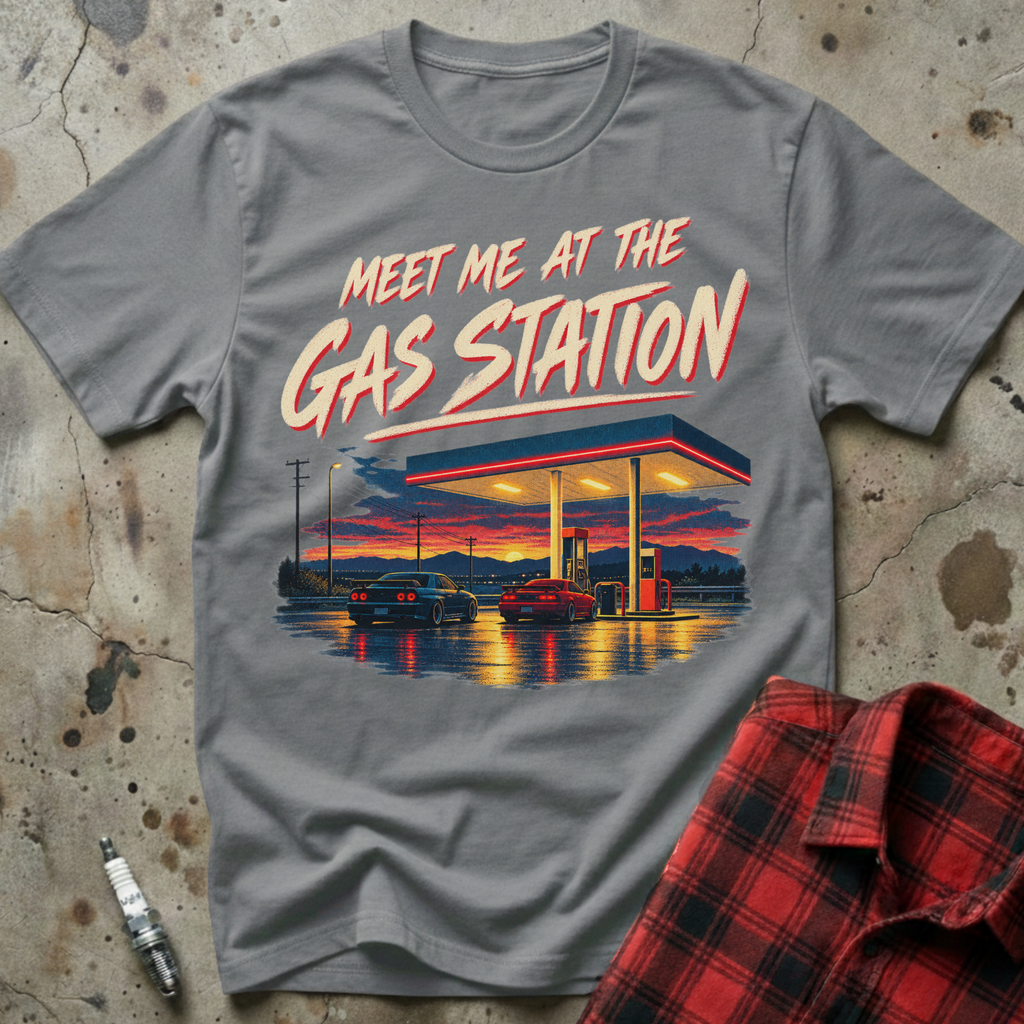 Gas Station T Shirt - Sport Grey