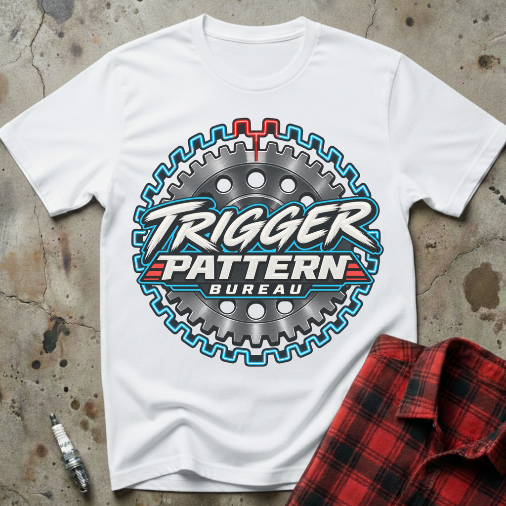 Trigger Pattern Bureau T-Shirt - White