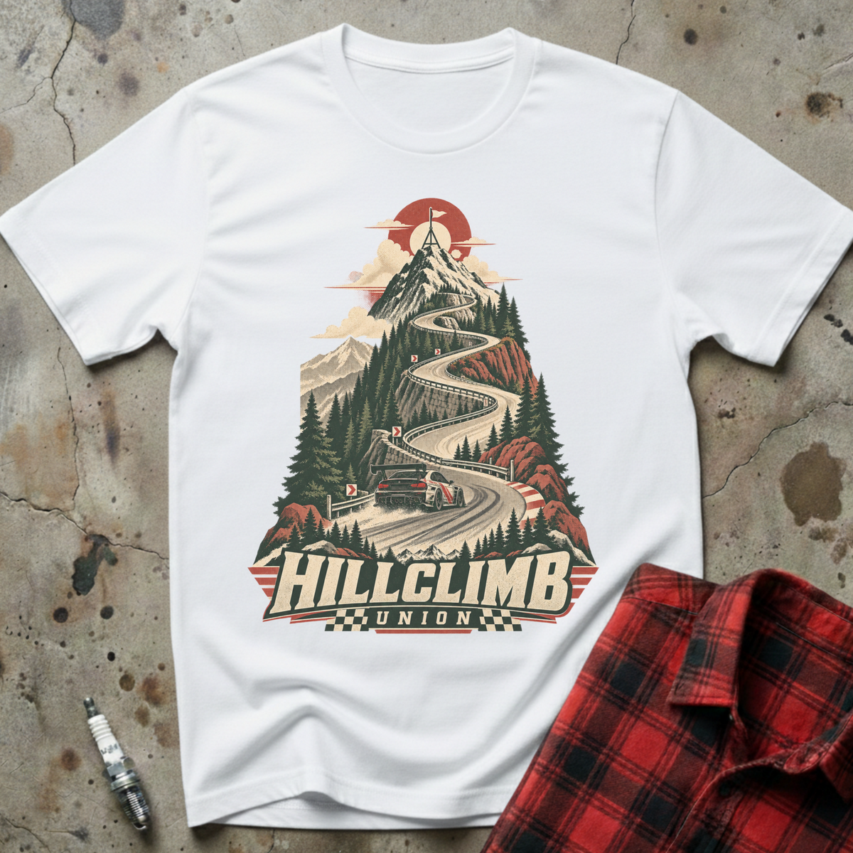 Hillclimb Union T Shirt - White