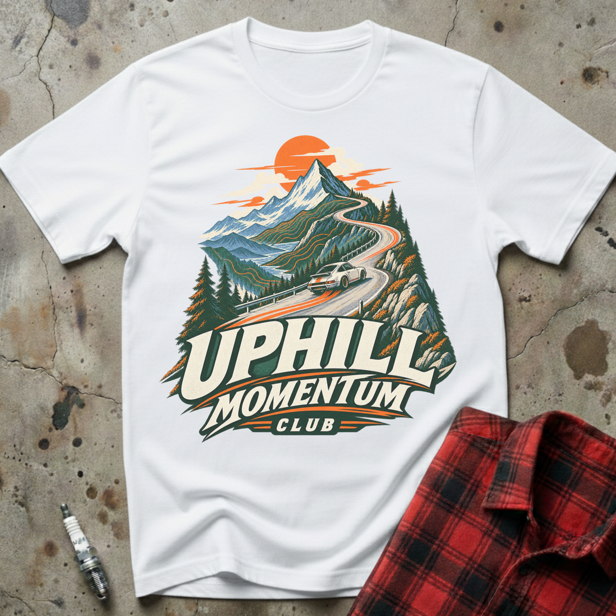 Uphill Momentum Club T-Shirt - White
