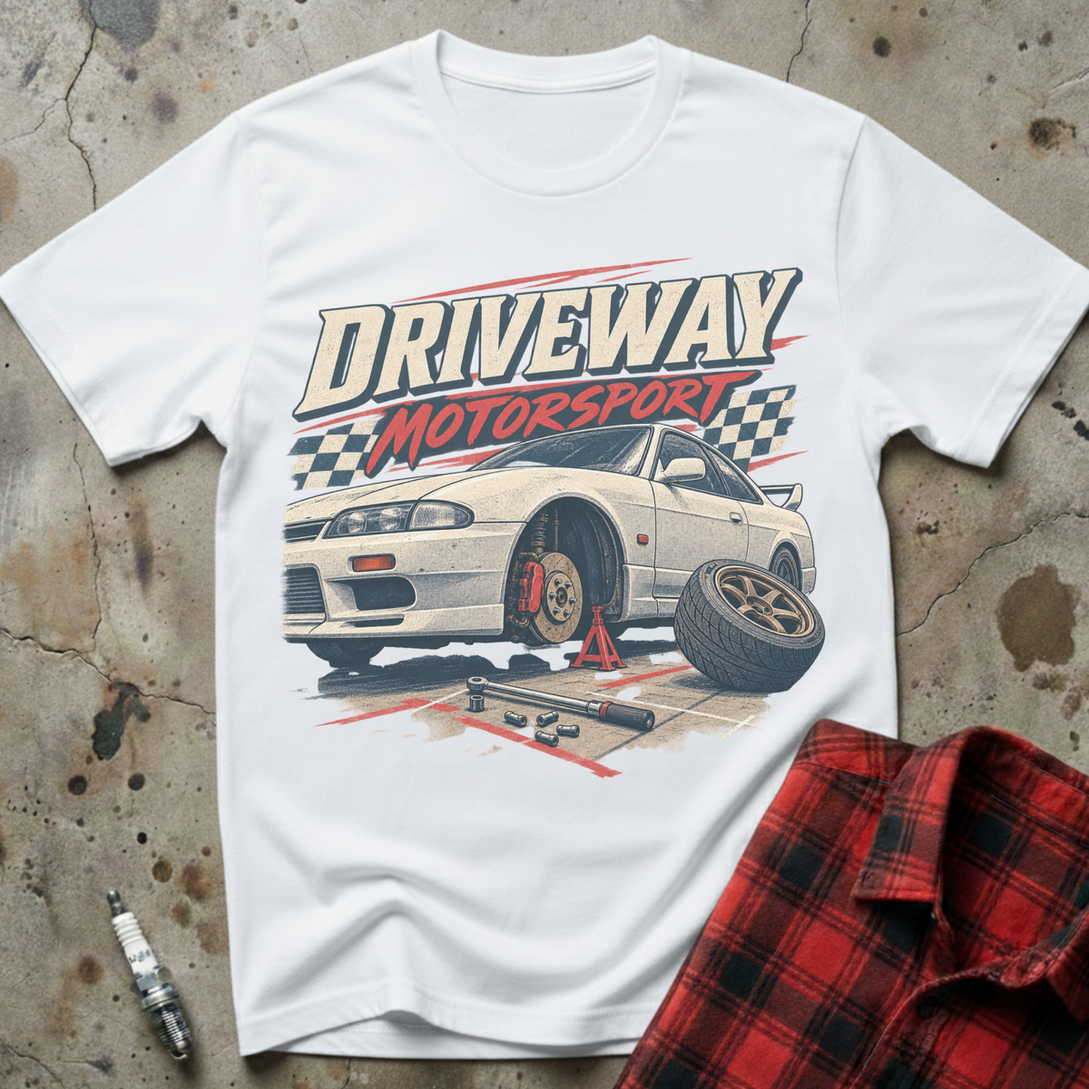 Driveway Motorsport T Shirt - White