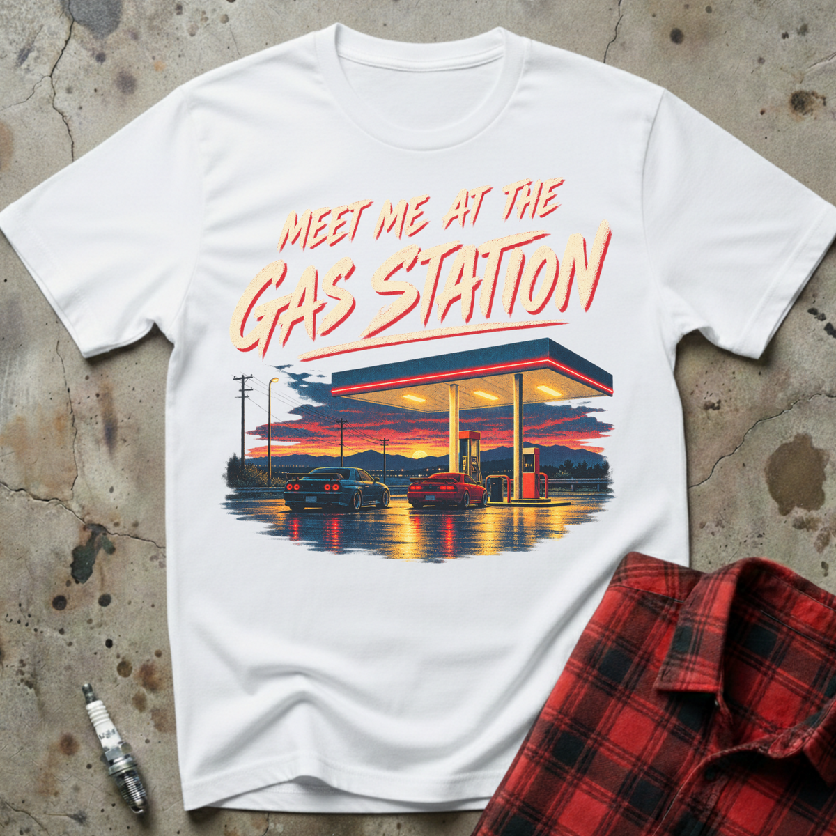 Gas Station T Shirt - White