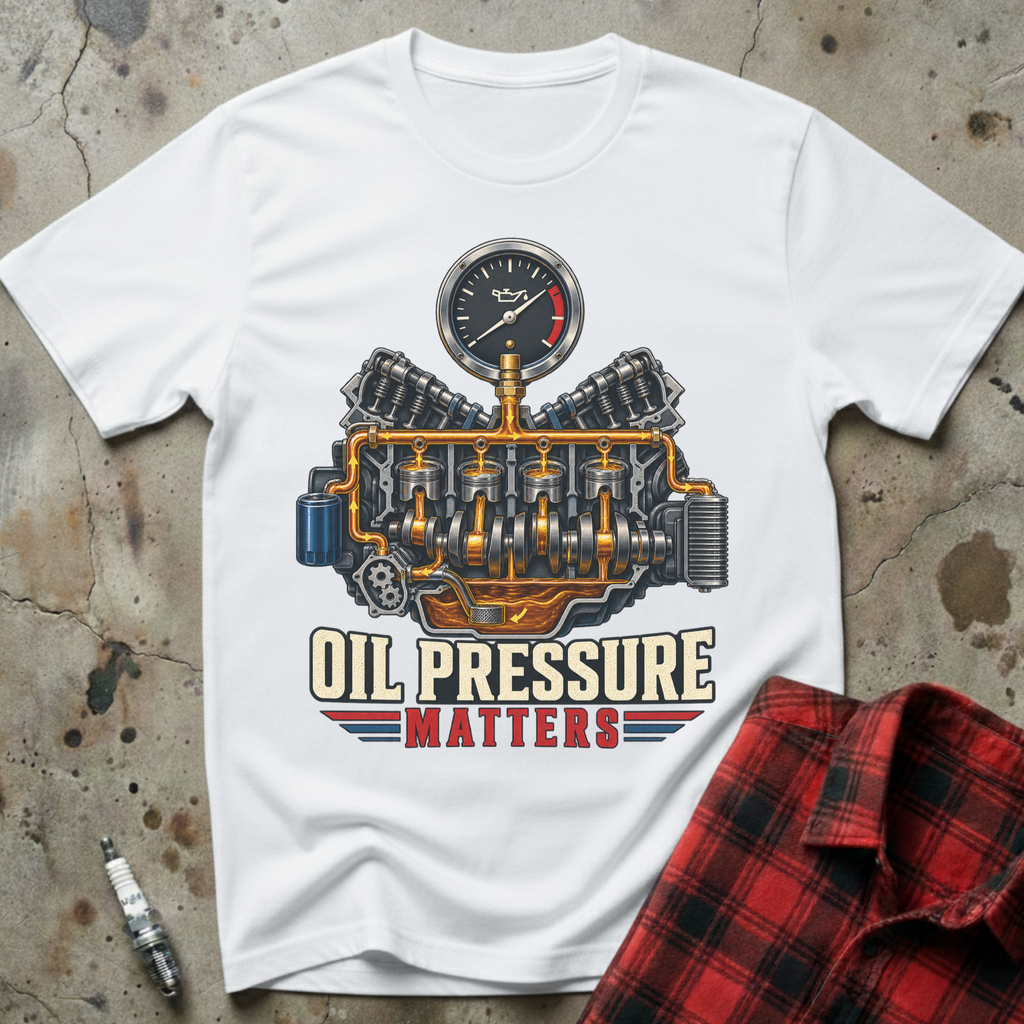 Oil Pressure Matters T-Shirt - White