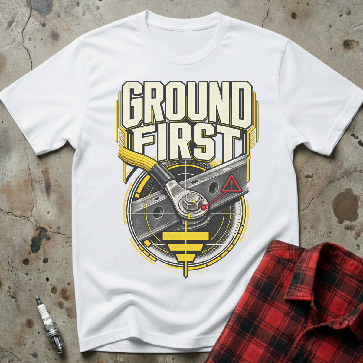 Ground First T Shirt - White